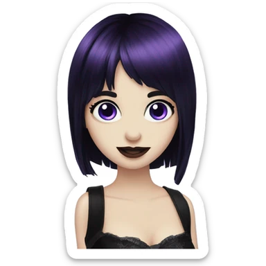 Elissabat-vampire-romantic-bangs-hair-purple-black-blueeyes sticker