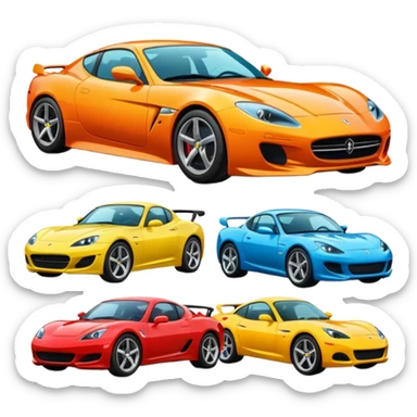 Make an 100 sports cars sticker