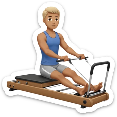 guy workout pilates reformer  sticker