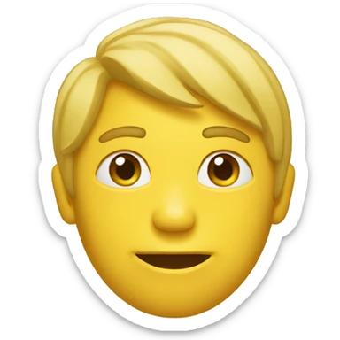 Un emojie jaune auchant la tête  sticker