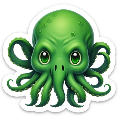 cute smiling Cthulhu sticker