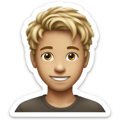 realistic portrait of a boy sticker