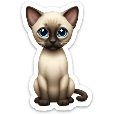Siamese kitten standing sticker