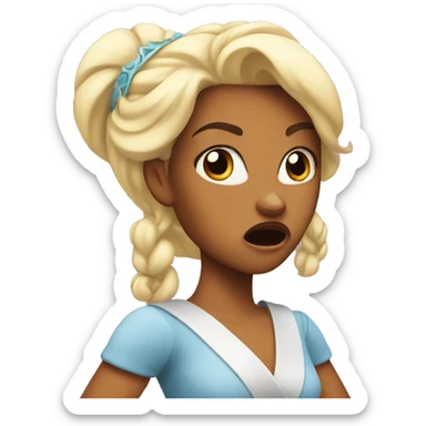 princess angry sticker