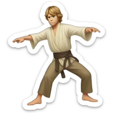 Luke Skywalker qui danse sticker