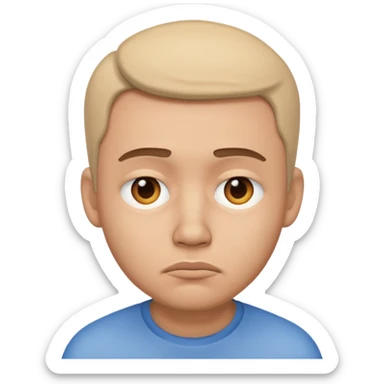 🥺😔 pero 3 D masculino  sticker