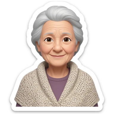 elderly grandmother sticker