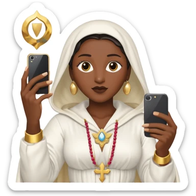 emoji della madonna che si scatta un selfie 
 sticker