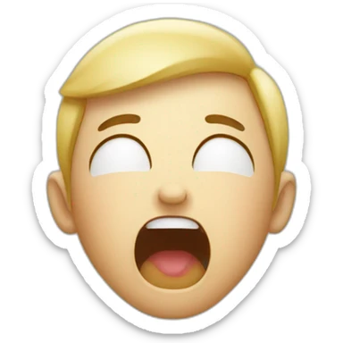 iOS style emoji yawn sticker