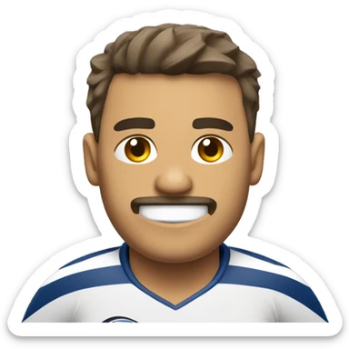 una persona discapacitada en silla de ruedas listo para jugar rugby sticker