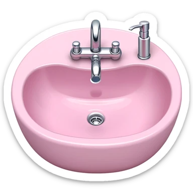 babypink sink sticker