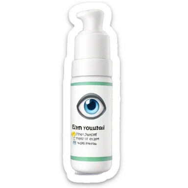 eye cream bottle with label sticker