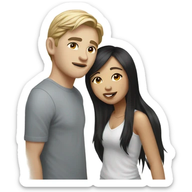 asiangirl loves whiteboy sticker