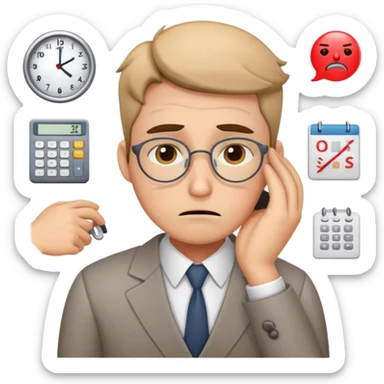 accountant working too many hours sticker