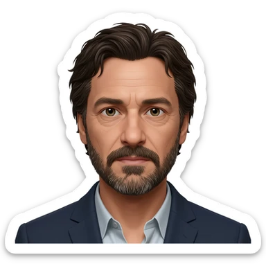 HYPERREALISTIC JAVIER BARDEM ACTOR sticker