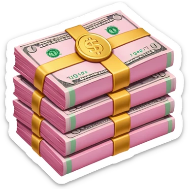 Pink money sticker