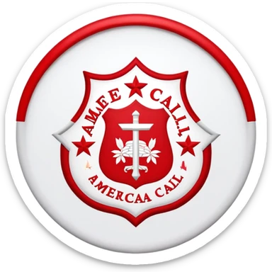Hazme un emoji basado en el escudo del américa de cali sticker