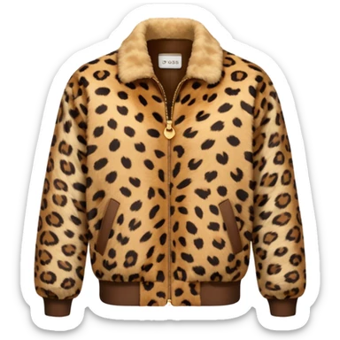 leopard print jacket sticker