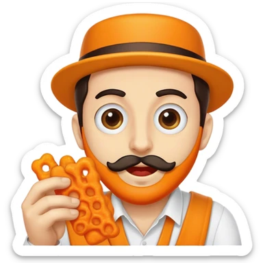Traditional Jewish guy eating Cheetos  sticker