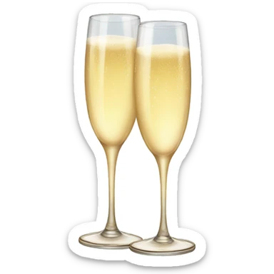 champagne glasses sticker
