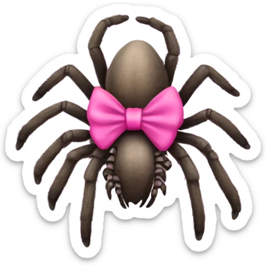 Tarantula with a pink bow sticker