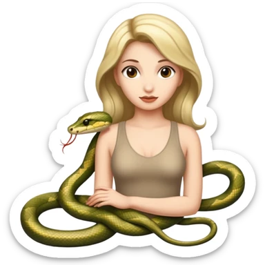 Şahmeran: belden üstü insan güzel bir kız belden aşağısı yılan sticker