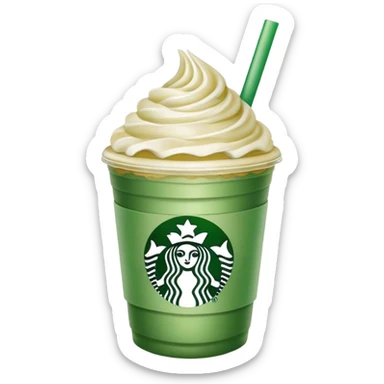 Starbucks green Frappuccino sticker