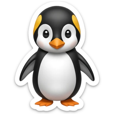Penguin wearing a swimsuit  sticker