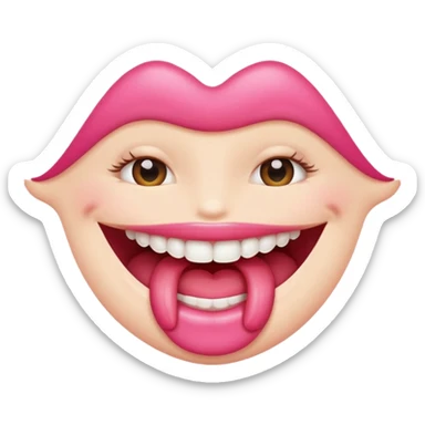 mouth smile sticker