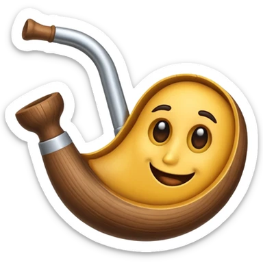 Una pipa con cara y con el pulgar hacia arriba sticker