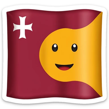 Bandera color vino sin estrella sticker