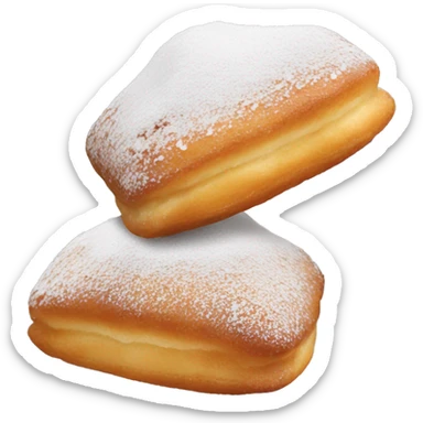 Beignets sprinkled with powdered sugar sticker