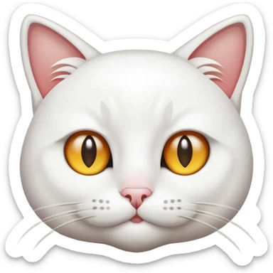 Gatto bianco simile a schumaker  sticker