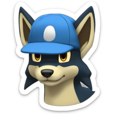 Lucario 2d emoji sticker