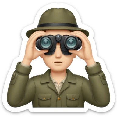 Guy with binoculars  sticker