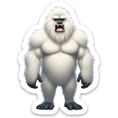 White Bigfoot sticker