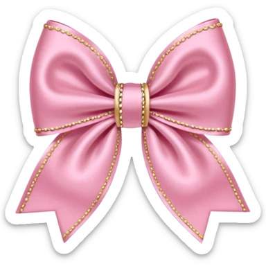 preppy pink mini coquette bow sticker