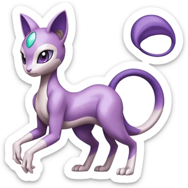 Meloetta-Mewtwo-Pokémon-Fakémon-fusion-hybrid-creature sticker