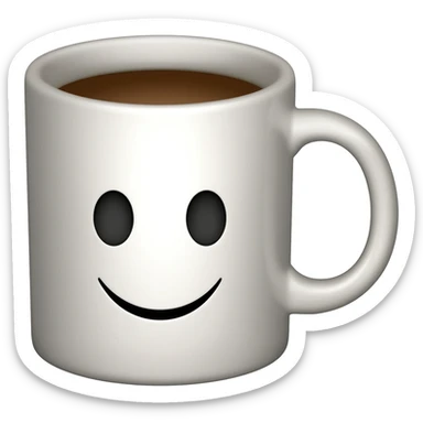 Coffee with emoji sticker