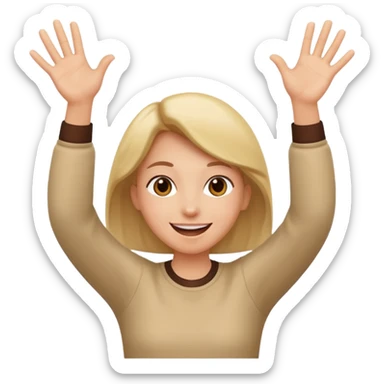 😝 with hands gliding through  sticker