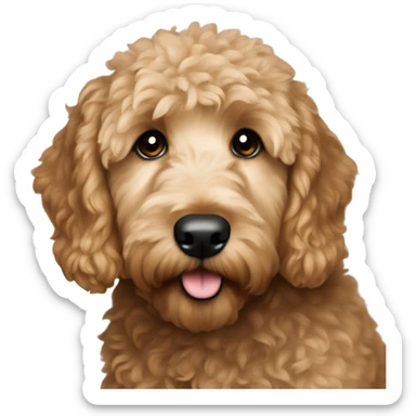 Mini Goldendoodle named River sticker
