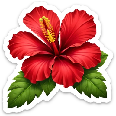 Hibiscus flower sticker