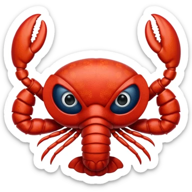 lobster wearing eye mask sticker