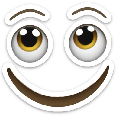 Smiling eye roll emoji  sticker