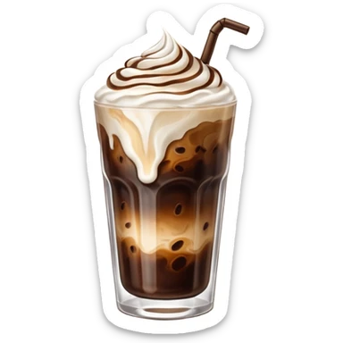 Cold coffee with foam  sticker