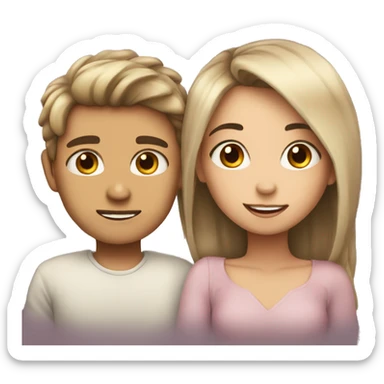 soulmate girl and boy  sticker