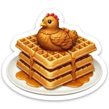 Chicken & waffles sticker
