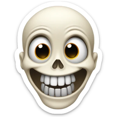 Cute laughing skeleton  sticker
