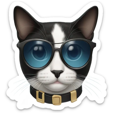 Tuxedo cat with aviator sunglasses  sticker