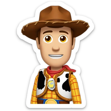 Woody toy story boxing sticker